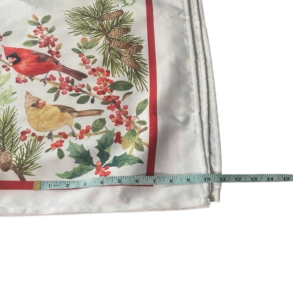 New!Benson Mills Cardinal Table Cloth, Holiday, Winter, and Christmas Tablecloth - Picture 7 of 9